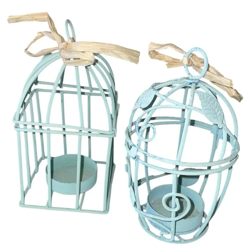 Birdcage Votive Tea Light Candle Holder Set